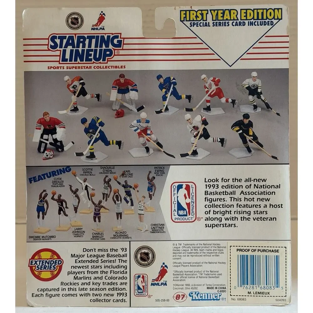 1993 NHL Starting Lineup Mario Lemieux Pitts Penguins Figure NOS FREE SHIPPING
